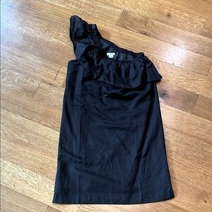 JCrew Black One-Shoulder Dress NWOT sz XXS